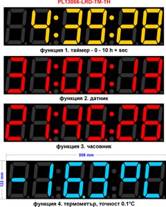 LED multifunction display data hour timer temperature for laboratory